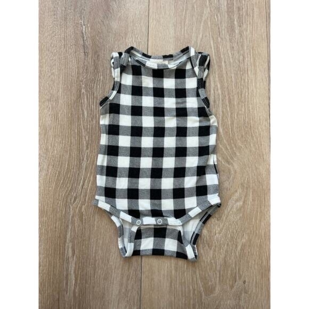 Black and White Checkered Kids Bodysuit